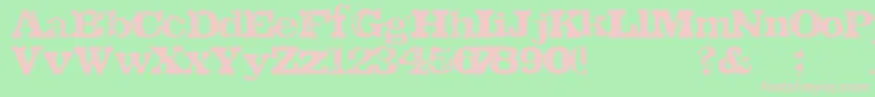 Fonte TatuFont – fontes rosa em um fundo verde