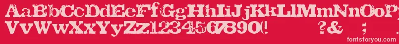 TatuFont Font – Pink Fonts on Red Background