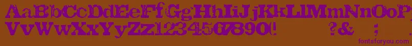 TatuFont Font – Purple Fonts on Brown Background