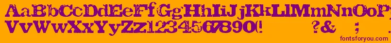 TatuFont-fontti – violetit fontit oranssilla taustalla