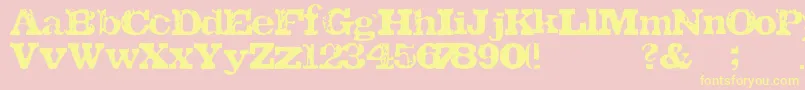 TatuFont Font – Yellow Fonts on Pink Background