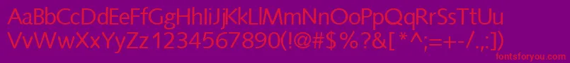 FacilesskRegular Font – Red Fonts on Purple Background