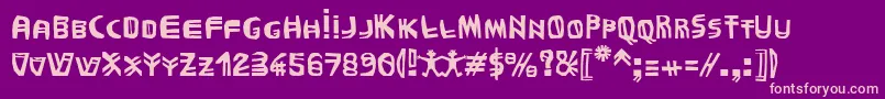 Forchetta-fontti – vaaleanpunaiset fontit violetilla taustalla