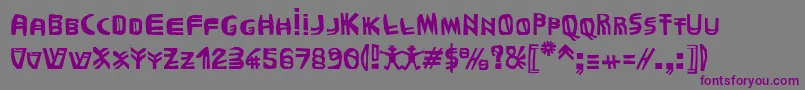 Шрифт Forchetta – фиолетовые шрифты на сером фоне