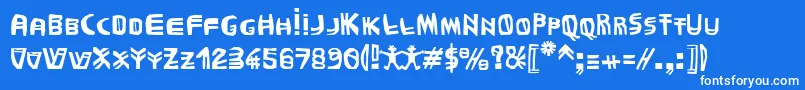 Forchettaフォントについての詳細 フォントForchetta – 青い背景に白い文字