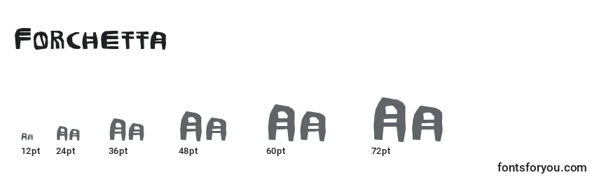 Forchetta Font Sizes