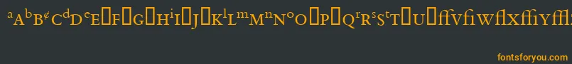 フォントBemboExpert – 黒い背景にオレンジの文字