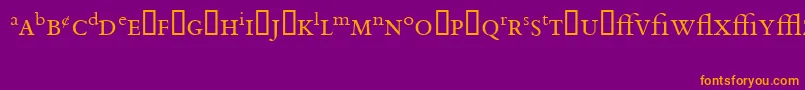 BemboExpert Font – Orange Fonts on Purple Background