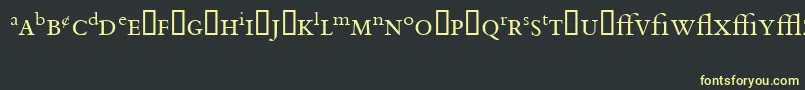 フォントBemboExpert – 黒い背景に黄色の文字