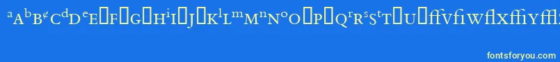 BemboExpert Font – Yellow Fonts on Blue Background