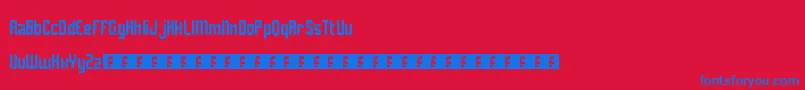 Solitude Font – Blue Fonts on Red Background