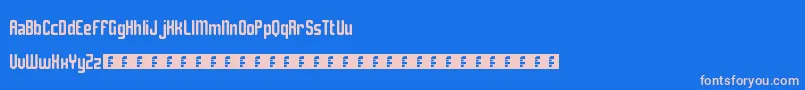 Solitude Font – Pink Fonts on Blue Background