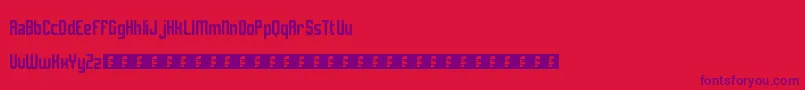 Solitude Font – Purple Fonts on Red Background