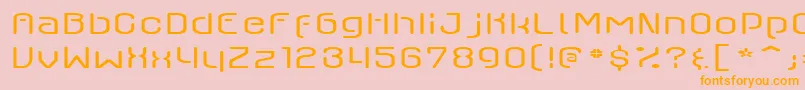 AxaxaxLight Font – Orange Fonts on Pink Background