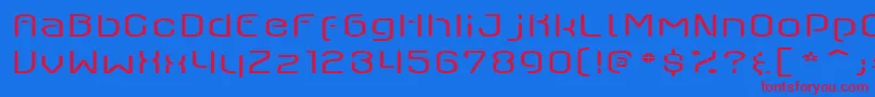 AxaxaxLight Font – Red Fonts on Blue Background