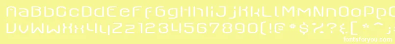 AxaxaxLight Font – White Fonts on Yellow Background