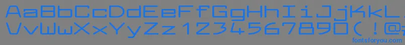 LarabiefontxtBold-Schriftart – Blaue Schriften auf grauem Hintergrund