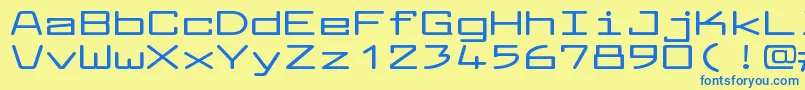 LarabiefontxtBold Font – Blue Fonts on Yellow Background