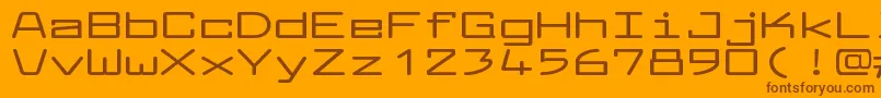LarabiefontxtBold-Schriftart – Braune Schriften auf orangefarbenem Hintergrund