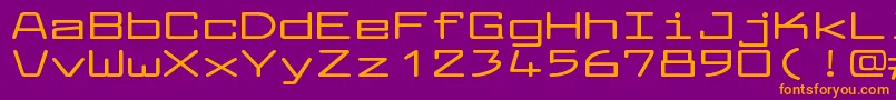 フォントLarabiefontxtBold – 紫色の背景にオレンジのフォント