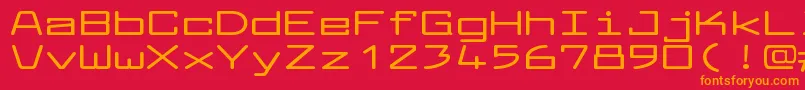 LarabiefontxtBold-Schriftart – Orangefarbene Schriften auf rotem Hintergrund