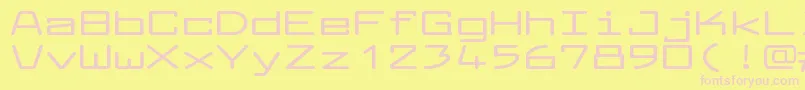 フォントLarabiefontxtBold – ピンクのフォント、黄色の背景