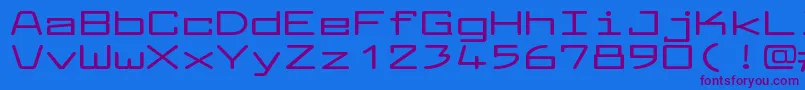フォントLarabiefontxtBold – 紫色のフォント、青い背景