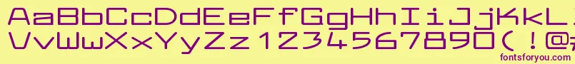 LarabiefontxtBold Font – Purple Fonts on Yellow Background