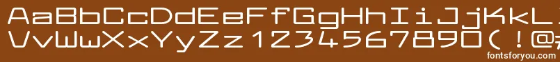 LarabiefontxtBold-Schriftart – Weiße Schriften auf braunem Hintergrund