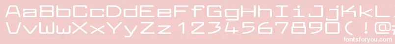 LarabiefontxtBold-Schriftart – Weiße Schriften auf rosa Hintergrund