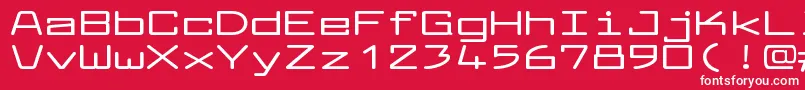 フォントLarabiefontxtBold – 赤い背景に白い文字