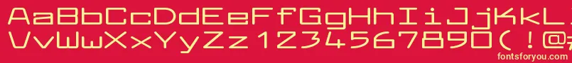 フォントLarabiefontxtBold – 黄色の文字、赤い背景
