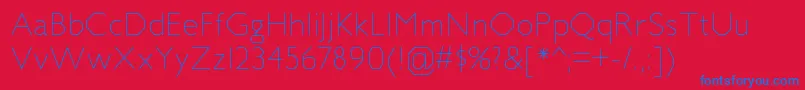 JillicanelRegular Font – Blue Fonts on Red Background