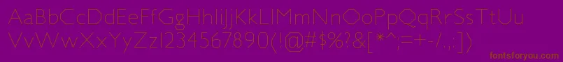 JillicanelRegular Font – Brown Fonts on Purple Background