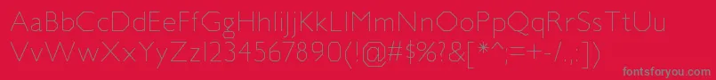 JillicanelRegular-Schriftart – Graue Schriften auf rotem Hintergrund