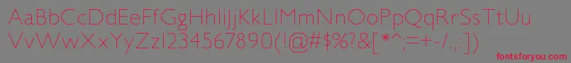 JillicanelRegular-Schriftart – Rote Schriften auf grauem Hintergrund