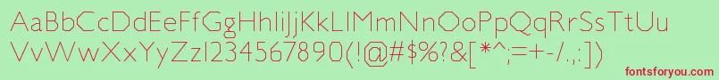 JillicanelRegular Font – Red Fonts on Green Background