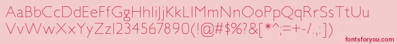 フォントJillicanelRegular – ピンクの背景に赤い文字