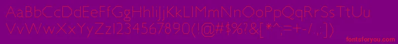 JillicanelRegular Font – Red Fonts on Purple Background