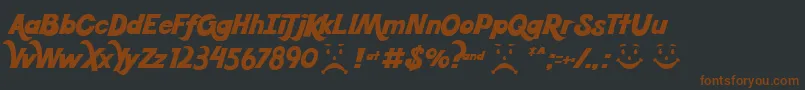 Koolbean Font – Brown Fonts on Black Background
