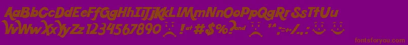 Koolbean Font – Brown Fonts on Purple Background