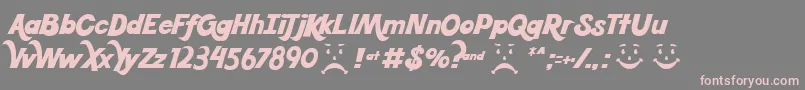 Koolbean Font – Pink Fonts on Gray Background