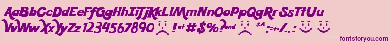 Koolbean Font – Purple Fonts on Pink Background