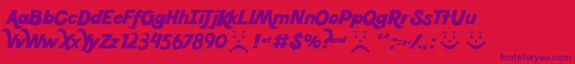 Koolbean Font – Purple Fonts on Red Background
