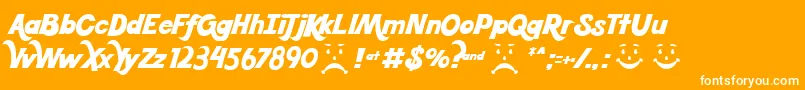 Koolbean Font – White Fonts on Orange Background