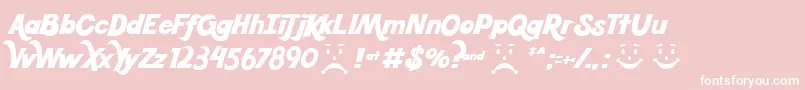 Koolbean Font – White Fonts on Pink Background