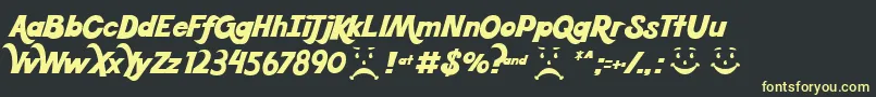 Koolbean Font – Yellow Fonts on Black Background