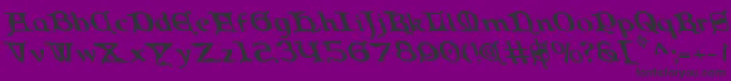 Czcionka Queencountryl – czarne czcionki na fioletowym tle