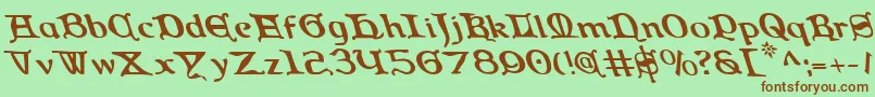 Queencountryl Font – Brown Fonts on Green Background