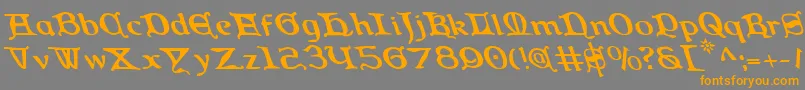 Queencountryl Font – Orange Fonts on Gray Background